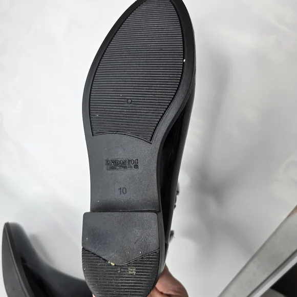 London Fog Sleek Black Chelsea Rain Boots Size 10M - Picture 5 of 7